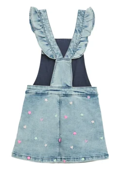 Kinder s.Oliver Latzrock aus Denim mit Stickerei