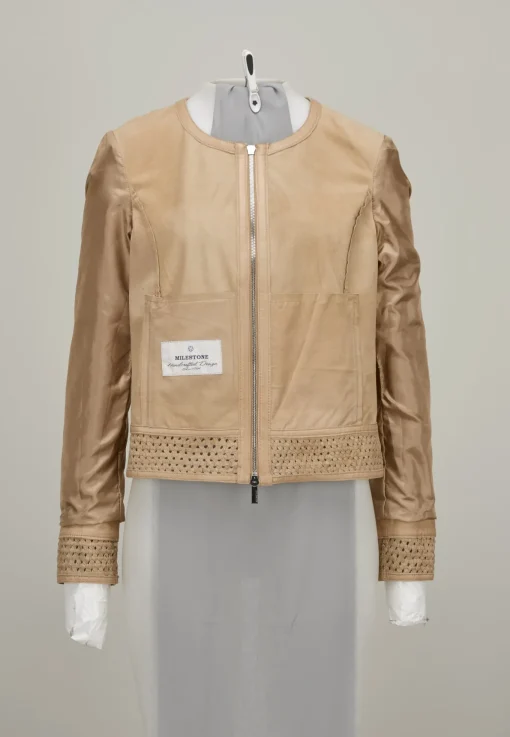 Damen Milestone Lederjacke