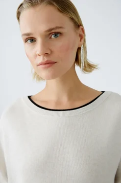 Damen Oui LEEZA Pullover reine Baumwolle
