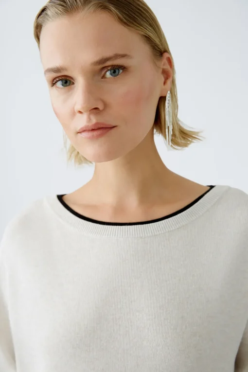 Damen Oui LEEZA Pullover reine Baumwolle