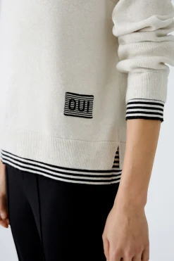 Damen Oui LEEZA Pullover reine Baumwolle