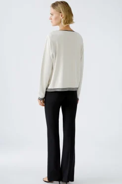 Damen Oui LEEZA Pullover reine Baumwolle