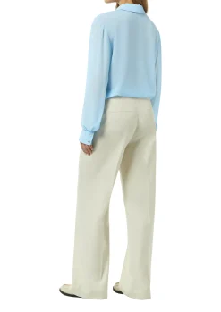 Damen Comma Leicht transparente Bluse mit verdeckter Knopfleiste
