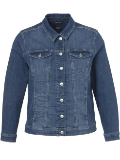 Damen Via Appia Due Leicht verwaschene Jeansjacke