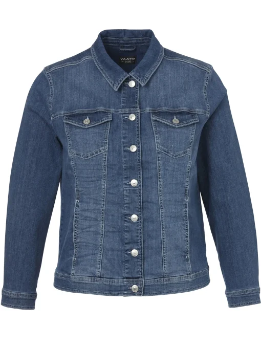 Damen Via Appia Due Leicht verwaschene Jeansjacke