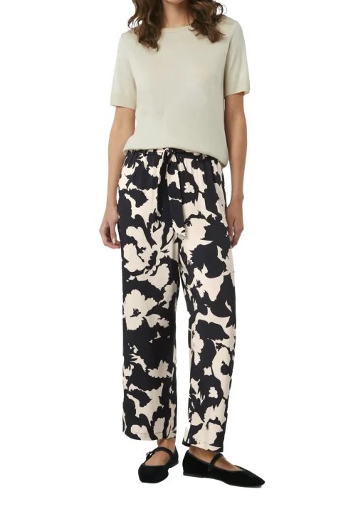 Damen Comma Leichte Hose im Relaxed Fit mit weitem Bein