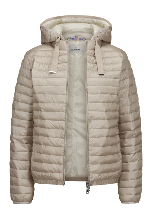 Damen Milestone Leichte quergesteppte Basic Steppjacke
