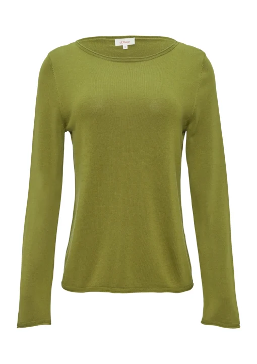 Damen s.Oliver Leichter Feinstrickpullover mit Rollkante