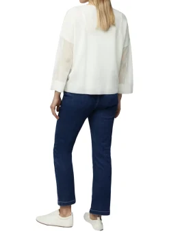 Damen Comma Leichtes Feinstrickshirt mit transparenten Ärmeln