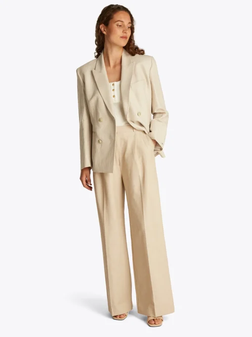 Damen Tommy Hilfiger Leinen Mix Blazer