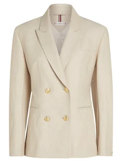 Damen Tommy Hilfiger Leinen Mix Blazer