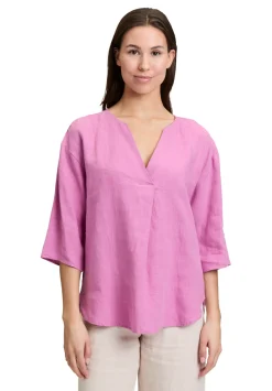 Damen Cartoon Leinenbluse