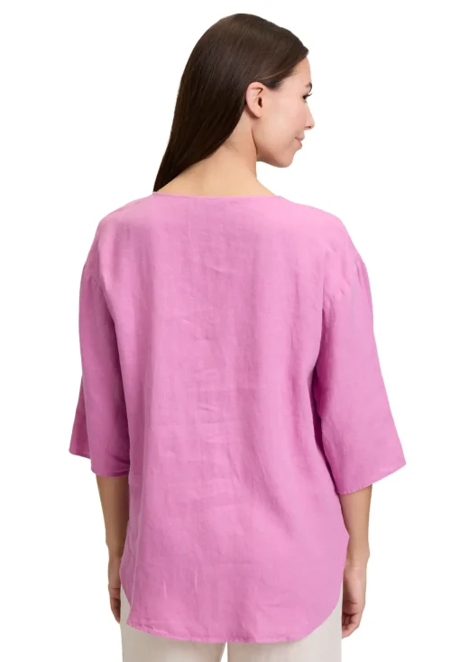 Damen Cartoon Leinenbluse