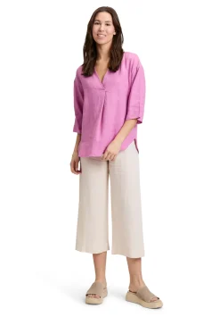 Damen Cartoon Leinenbluse