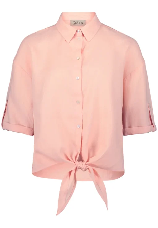 Damen Cartoon Leinenbluse