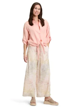 Damen Cartoon Leinenbluse