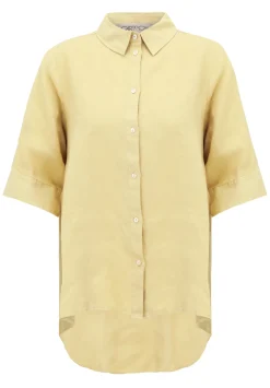 Damen Cartoon Leinenbluse