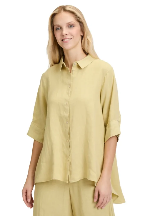 Damen Cartoon Leinenbluse