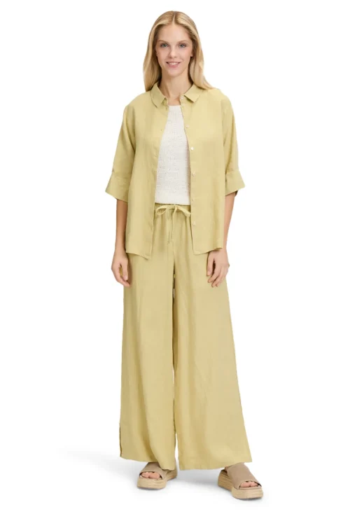Damen Cartoon Leinenbluse