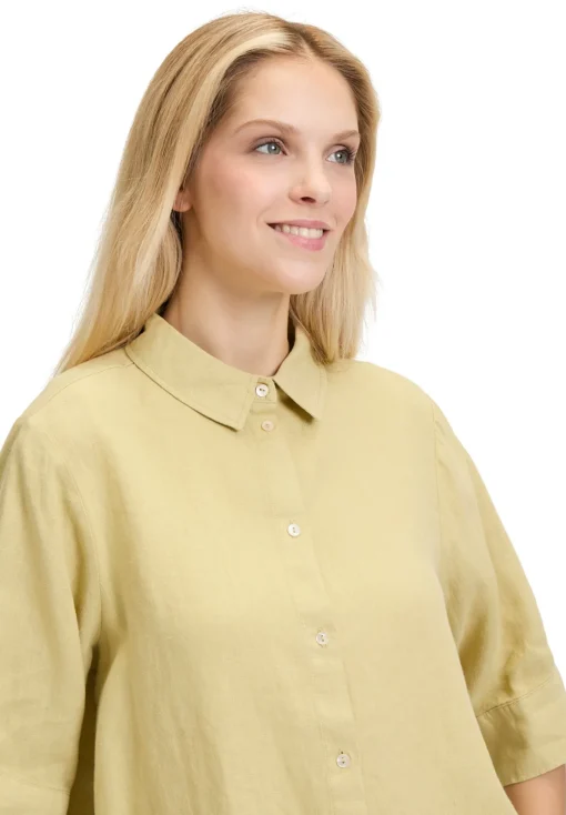 Damen Cartoon Leinenbluse