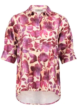 Damen Cartoon Leinenbluse
