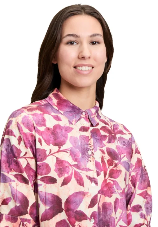 Damen Cartoon Leinenbluse