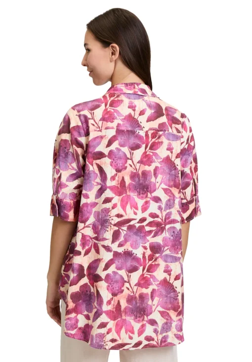 Damen Cartoon Leinenbluse