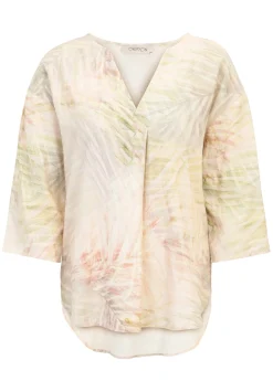 Damen Cartoon Leinenbluse