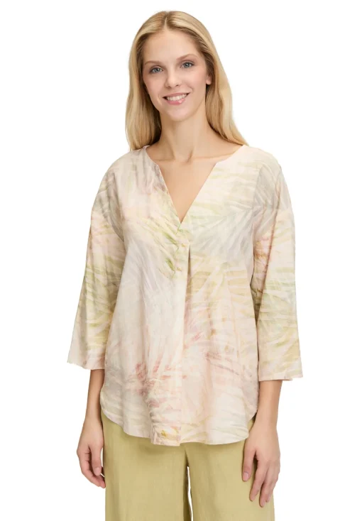 Damen Cartoon Leinenbluse