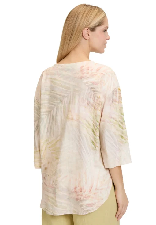 Damen Cartoon Leinenbluse