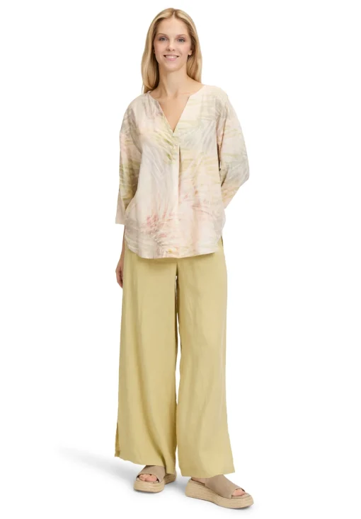 Damen Cartoon Leinenbluse