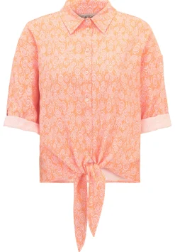 Damen Cartoon Leinenbluse
