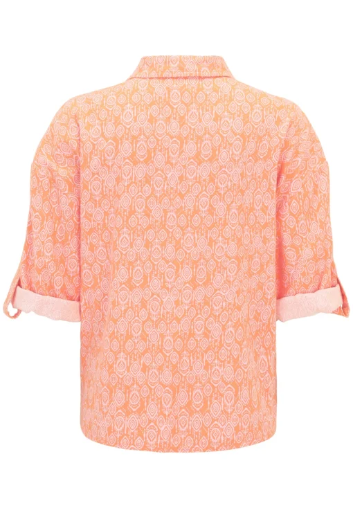 Damen Cartoon Leinenbluse