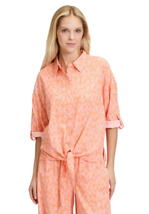 Damen Cartoon Leinenbluse