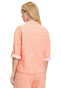 Damen Cartoon Leinenbluse