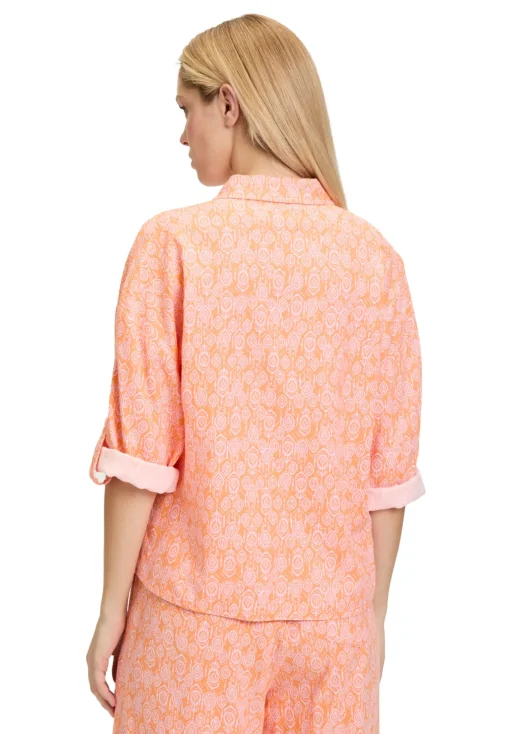 Damen Cartoon Leinenbluse