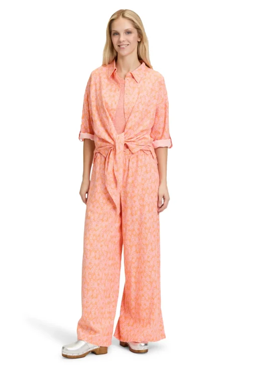 Damen Cartoon Leinenbluse