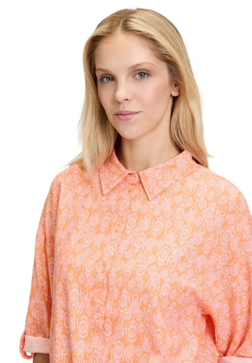 Damen Cartoon Leinenbluse