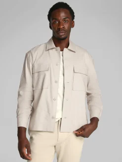 Herren Calvin Klein Leinenhemd Langarm