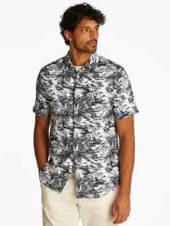 Herren Tommy Hilfiger Leinenhemd mit Vacation Print
