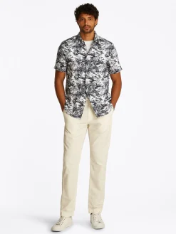 Herren Tommy Hilfiger Leinenhemd mit Vacation Print