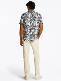 Herren Tommy Hilfiger Leinenhemd mit Vacation Print