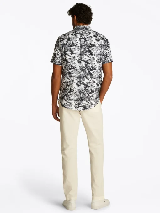 Herren Tommy Hilfiger Leinenhemd mit Vacation Print