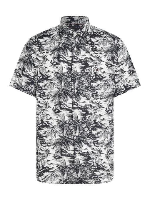 Herren Tommy Hilfiger Leinenhemd mit Vacation Print