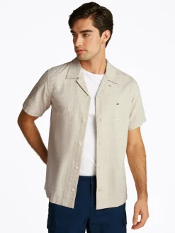 Herren Tommy Hilfiger Leinenmix Hemd