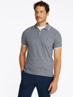 Herren Tommy Hilfiger Leinenmix Poloshirt
