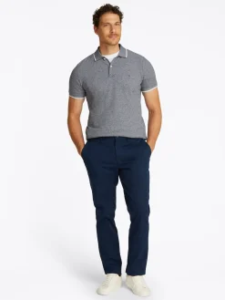 Herren Tommy Hilfiger Leinenmix Poloshirt