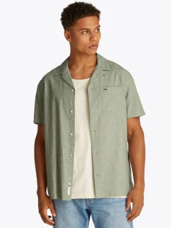 Herren Tommy Jeans Leinenmix-Hemd