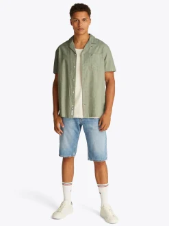 Herren Tommy Jeans Leinenmix-Hemd