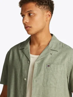 Herren Tommy Jeans Leinenmix-Hemd